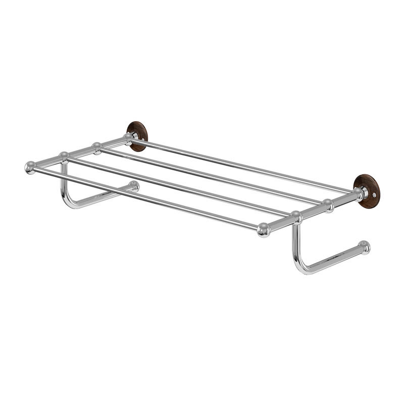 Towel Rack with Walnut Backplate